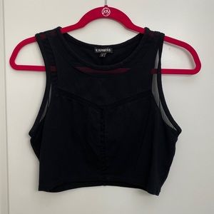 Express crop tank with mesh details size S